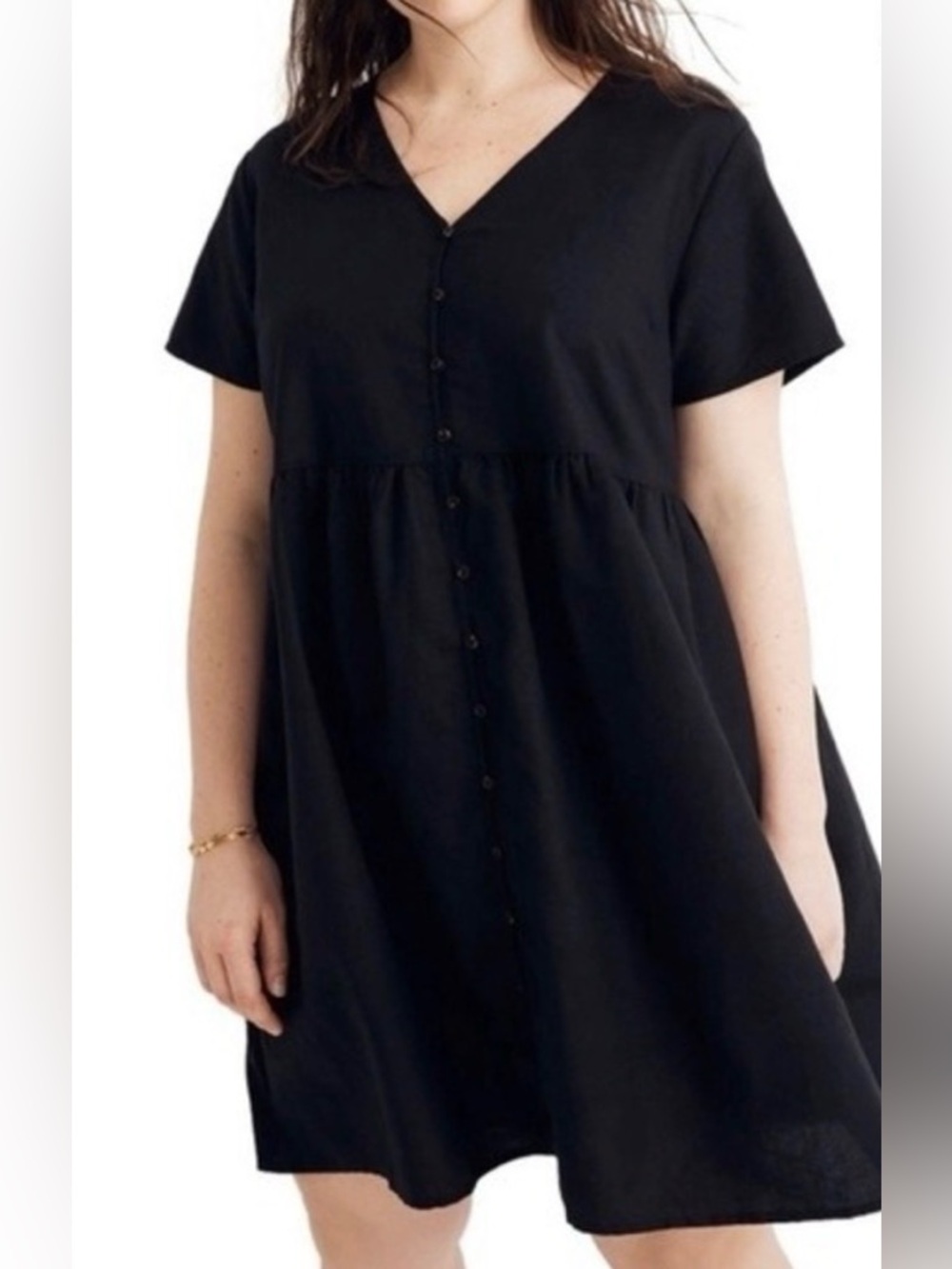 Madewell Linen Babydoll Dress